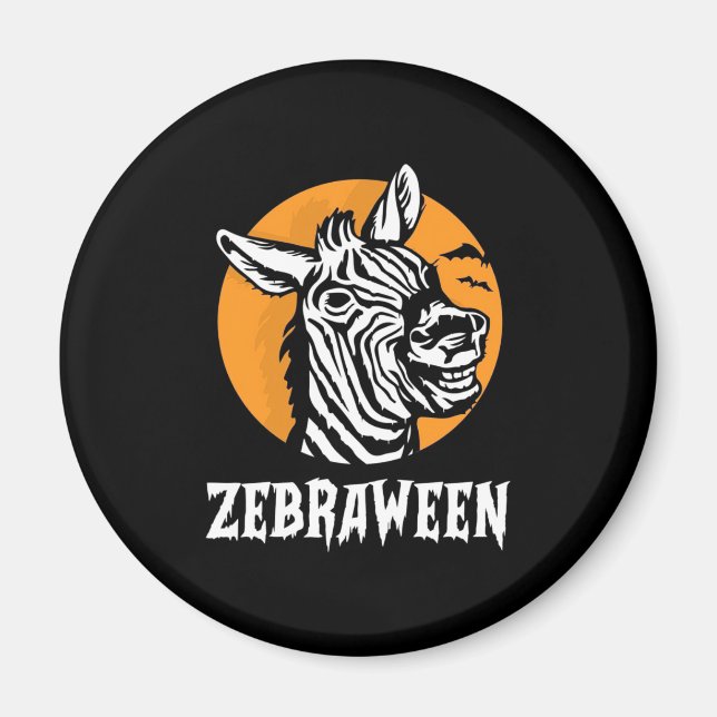 Imán Halloween Zebra (Frente)