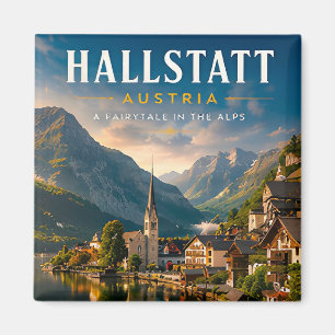 Imán 🏔️ Hallstatt Austria Pueblo Alpino