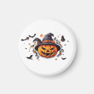 Imán Haloween Pumpkin Head Pegatina Transparente