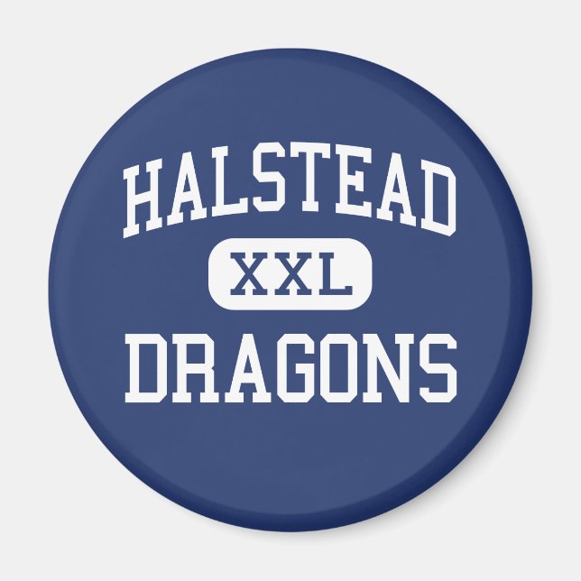 Imán Halstead - Dragons - High School - Halstead Kansas (Frente)