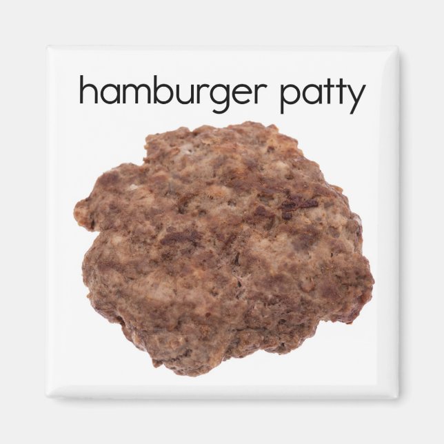 Imán Hamburger Patty Refrigerator Magnet (Frente)
