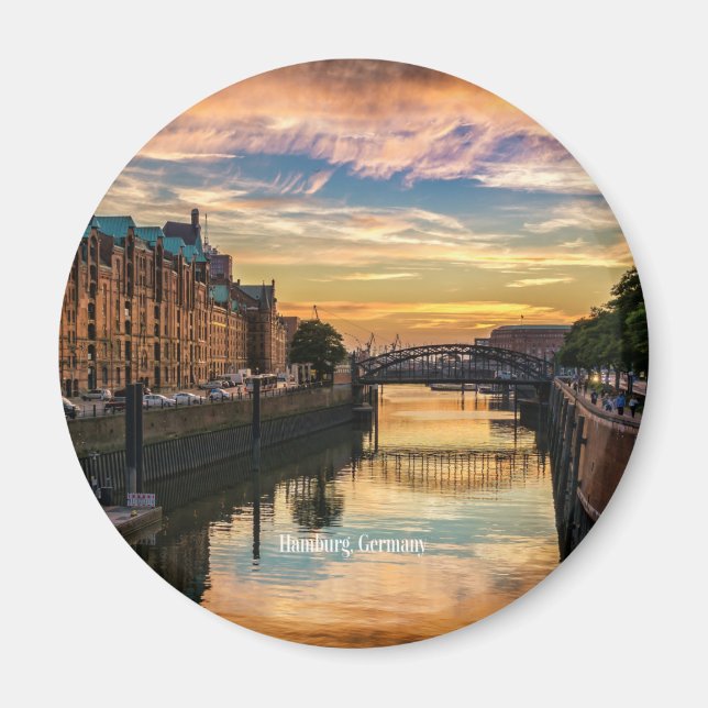 Imán Hamburgo, Alemania, Speicherstadt, (Frente)
