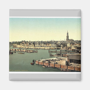Imán Hamburgo de la torre del reloj, obra clásica Phot