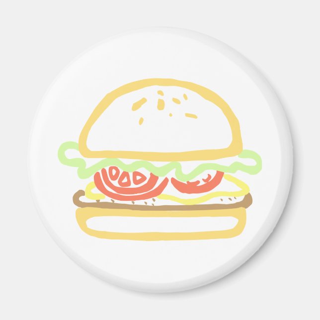Imán Hamburguesa Vestida (Frente)