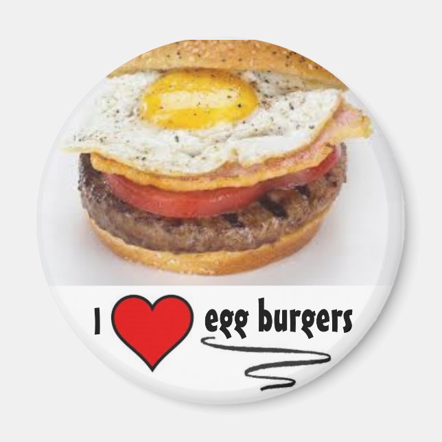 Imán Hamburguesas de huevos (Frente)