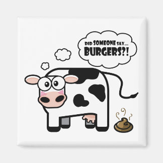 Imán ¡¿Hamburguesas?! Funny Cow Magnet