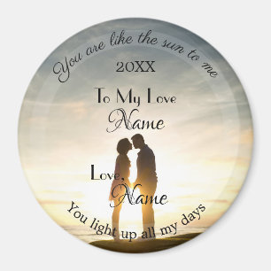 Imán HAMbyWG - Pareja al amanecer Amor Personalizado