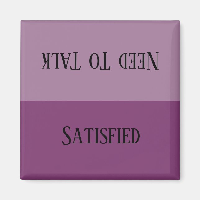 Imán HAMbyWG - Personalizado Satisfecho / Necesidad de  (Frente)