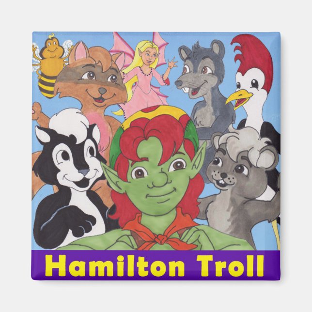 Imán Hamilton Troll y Friends Magnet (Frente)