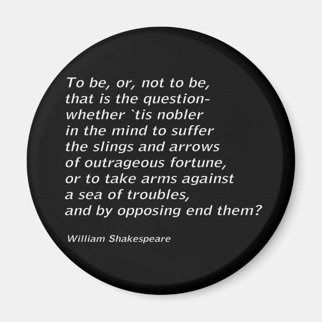 Imán "Hamlet" de William Shakespeare (Frente)
