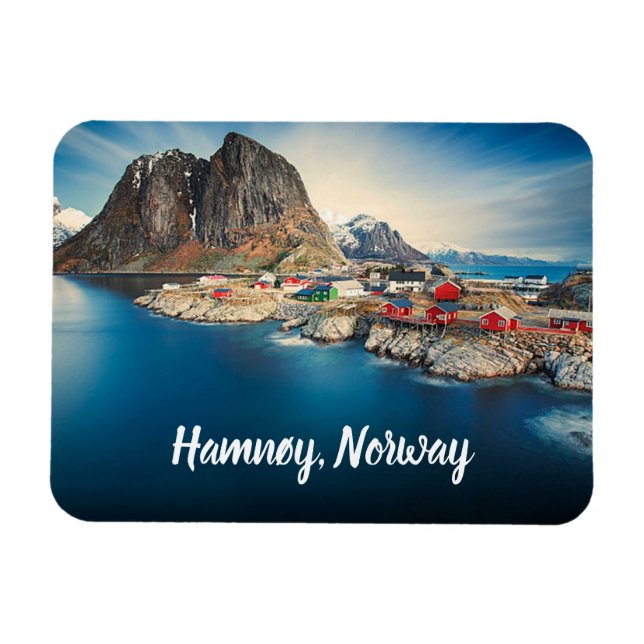 Imán Hamnøy Noruega estilizado Magnet (Horizontal)