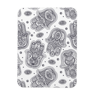 Imán Hamsa dibujado mano inspirado