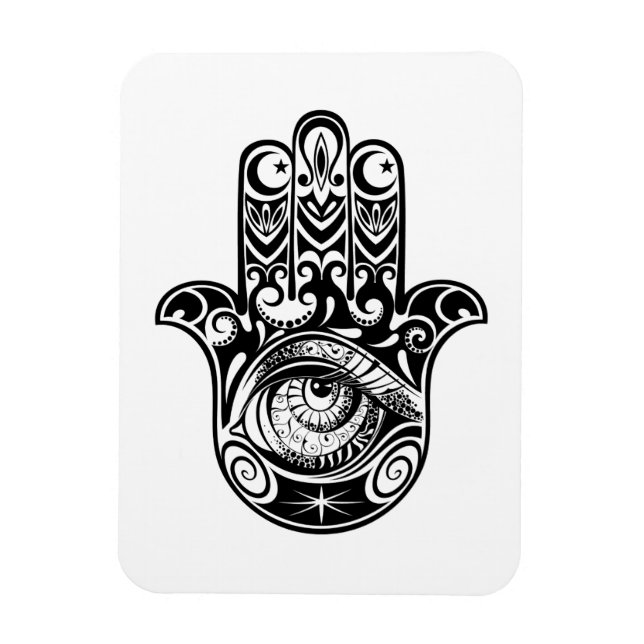 Imán Hamsa Hand Zendoodle (Vertical)