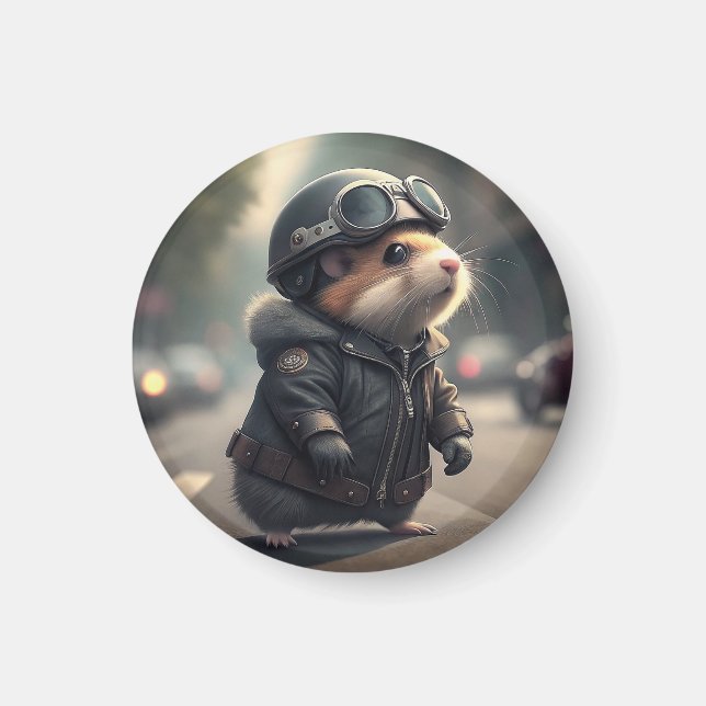 Imán Hamster Biker (Frente)