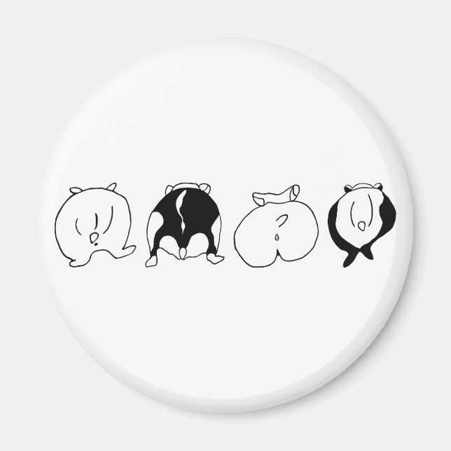 Imán Hamster Butts (Frente)