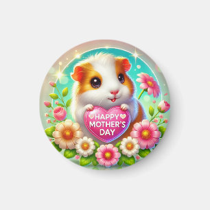 Imán Hámster lindo celebrando el día de la madre
