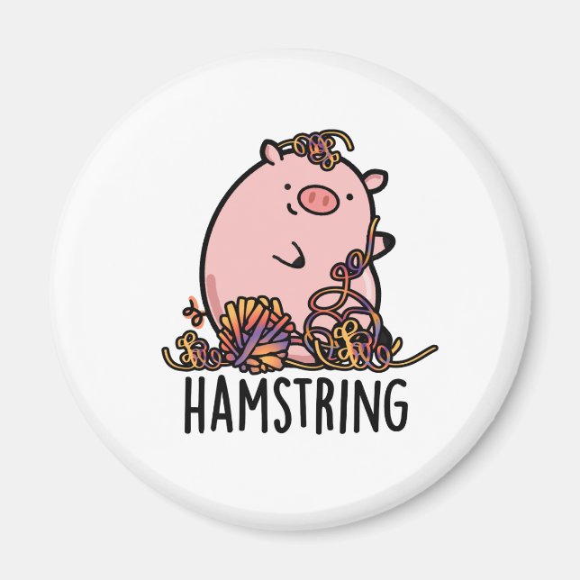 Imán Hamstring Funny Pig Pun (Frente)
