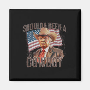 Imán Han Sido Vaqueros Trump 2024 4 De Julio Bandera Es