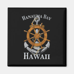Imán Hanauma Bay Hawaii Vacaciones Nautical Helm Anchor
