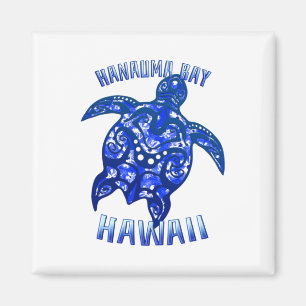 Imán Hanauma Bay Hawaii Vacó a tortuga tribal