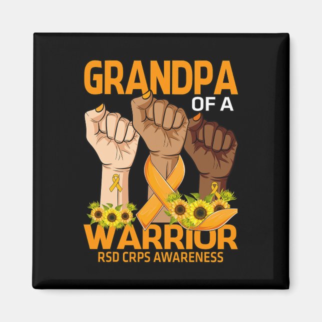 Imán Hand Abupa Of A Warrior RSD CRPS Awareness Sunfl (Frente)