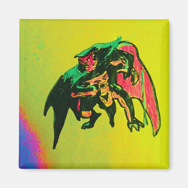 Imán Hand Drake Halloween Gargoyle Magnet 2inx2in (Frente)