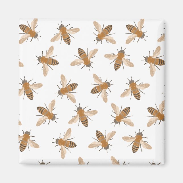 Imán Hand Drawn Bees Magnet (Frente)