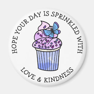 Imán Hand drawn Cupcake Pun, Adorable Food