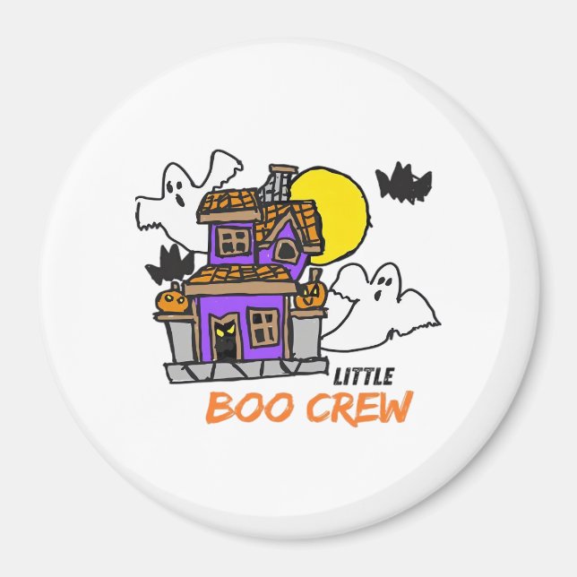 Imán Hand Drawn Little Boo Crew Halloween (Frente)