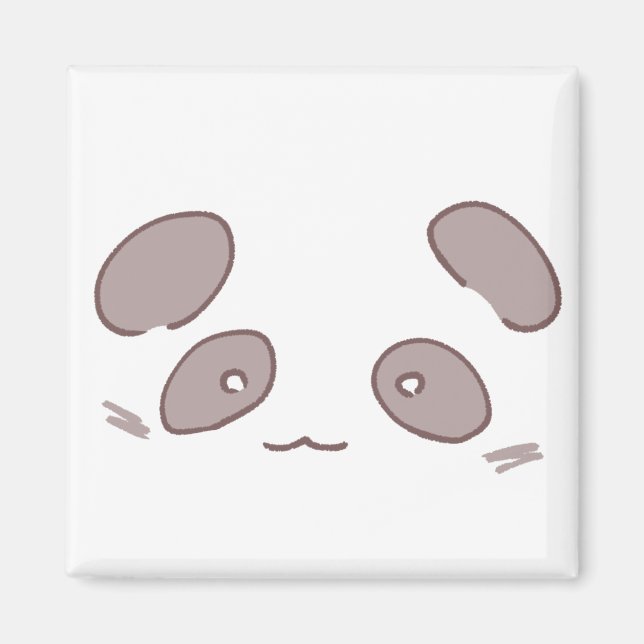Imán Hand-Drawn Panda Magnet - Elegant Simplicityマグネット (Frente)