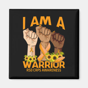 Imán Hand I Am A Warrian RSD CRPS Awareness Sunflower