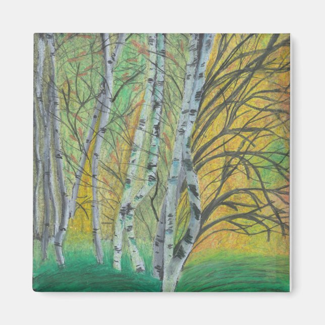 Imán Hand Painted Art Print Locker Magnet Fridge Magnet (Frente)