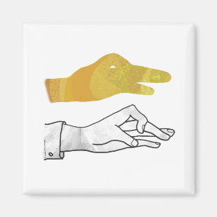 Imán Hand Silhouette Duck Amarillo