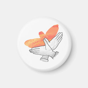 Imán Hand Silhouette Eagle Naranja