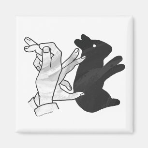 Imán Hand Silhouette Rabbit