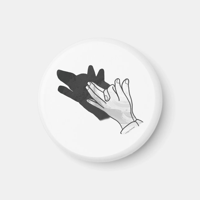 Imán Hand Silhouette Wolf (Frente)