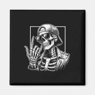 Imán Hand Skeleton Rock Halloween Costume Rocker Guay R