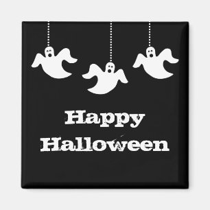 Imán Hanging Ghosts Halloween Magnet, Black