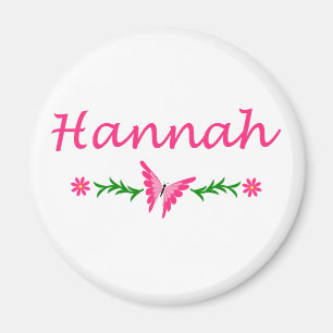 Imán Hannah (mariposa rosada)