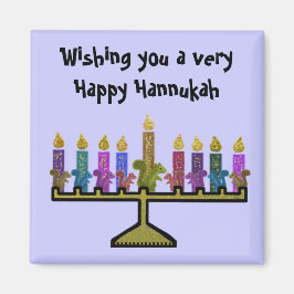 Imán Hannukah Menorah Magnet