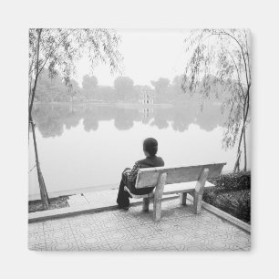 Imán Hanoi Vietnam, vista del lago Hoan Kiem (NR)