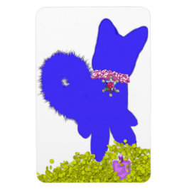 Imán Hanukkah dreidel gelt y vacaciones de perros azule