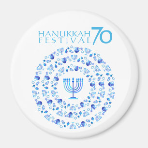 Imán Hanukkah Festival de Luces Aniversario 70