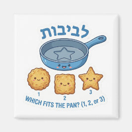 Imán Hanukkah Latkes "Levivot" Shape Matching Game
