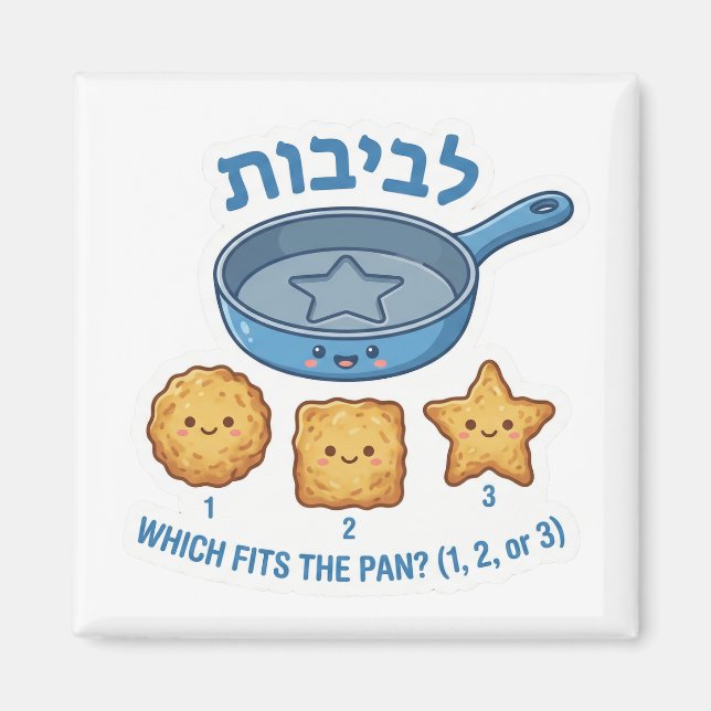 Imán Hanukkah Latkes "Levivot" Shape Matching Game (Frente)