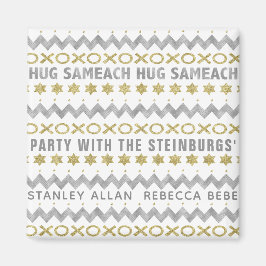 Imán Hanukkah Magnet Square HUG SAMEACH