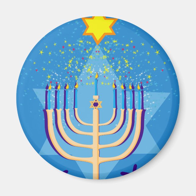 Imán hanukkah menorah (Frente)