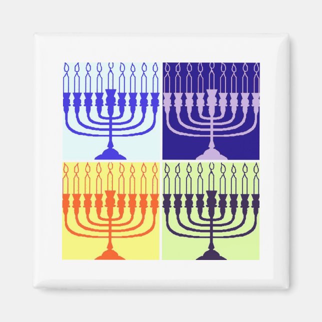 Imán Hanukkah Menorah (Frente)