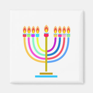 Imán Hanukkah Menorah Luces Símbolo de vacaciones