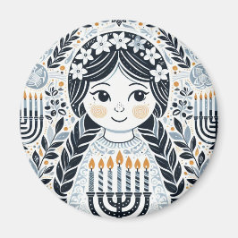 Imán Hanukkah Sameach Brilliance Magnet: Iluminarte